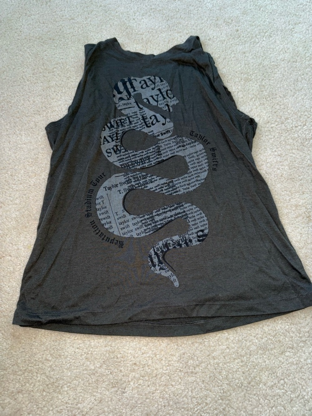 Taylor Swift Reputation Era Muscle Tee with Snake Graphic